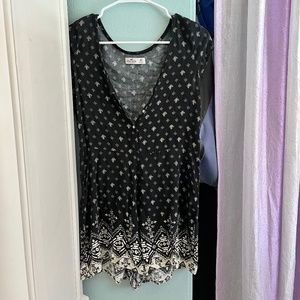 Hollister Black and White Romper